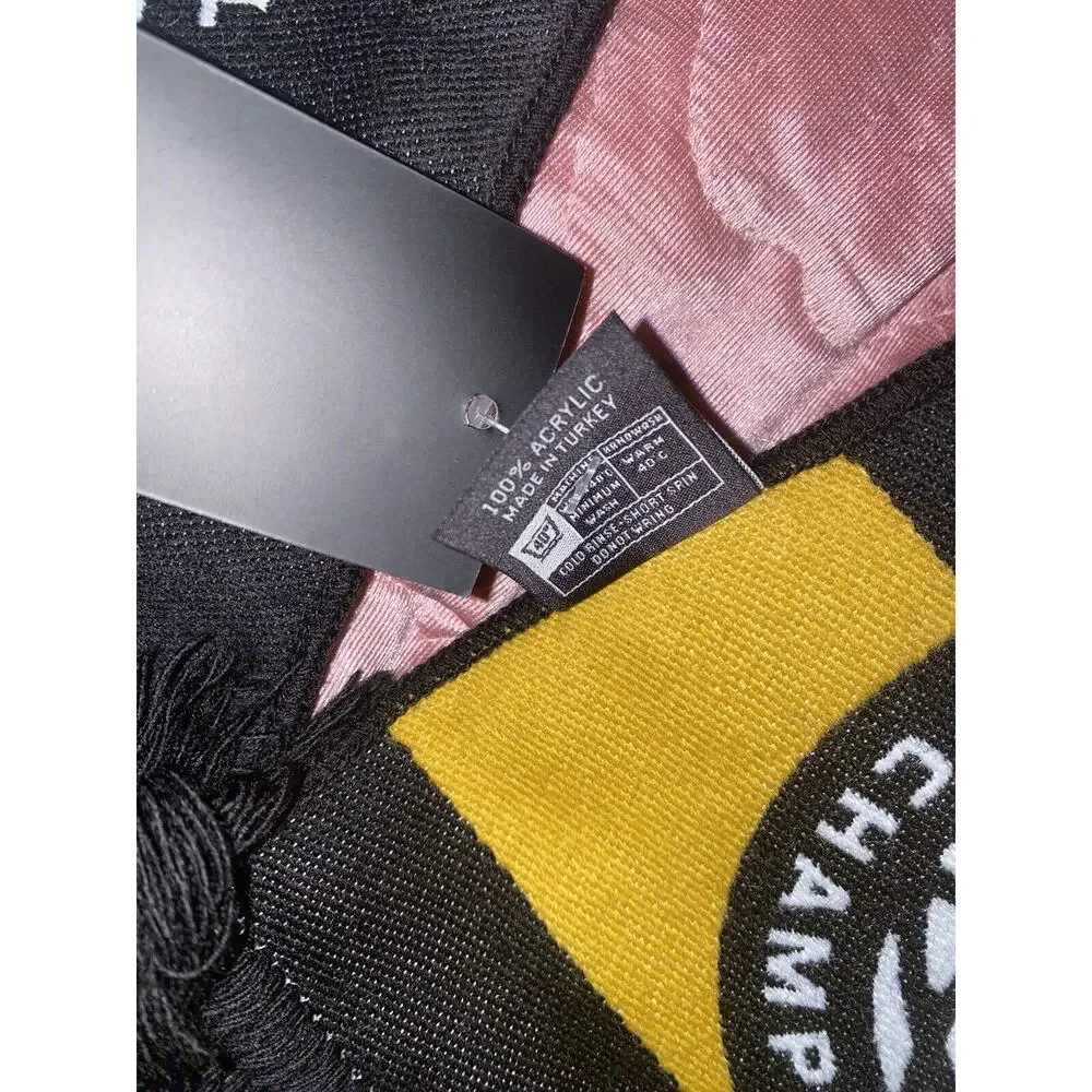 International Championship Cup Ruffneck Scarf Black‎ Yellow New With Tags